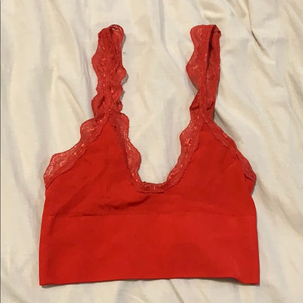 Red Lacey bra top